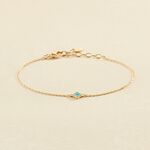 Link bracelet BELOVED - Turquoise / Gold - All jewellery  | Agatha