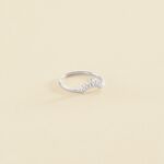 Thin ring LUCKY EYE - Crystal / Silver - All jewellery  | Agatha