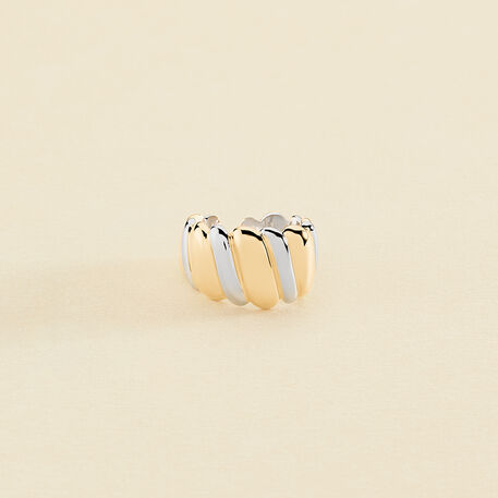 Large ring TWISTED - Silver / Gold - All jewellery  | Agatha
