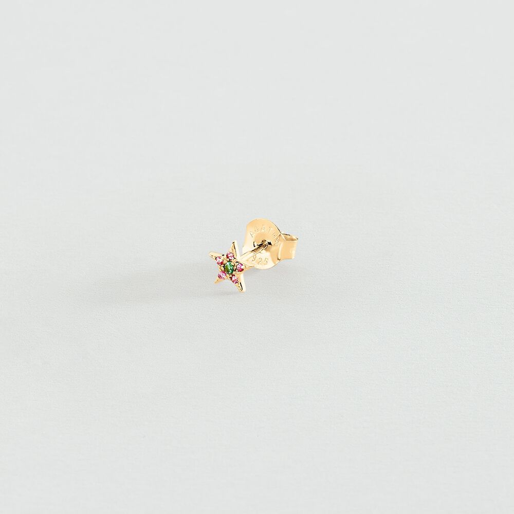 Piercing stud ASTRA - Purple / Gold - Jewellery  | Agatha