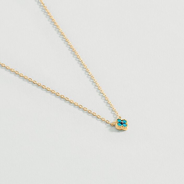 Choker necklace BELOVED - Turquoise / Gold - All jewellery  | Agatha
