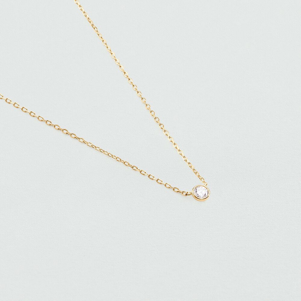Choker necklace BRILLANT - Crystal / Golden - Choker necklace  | Agatha