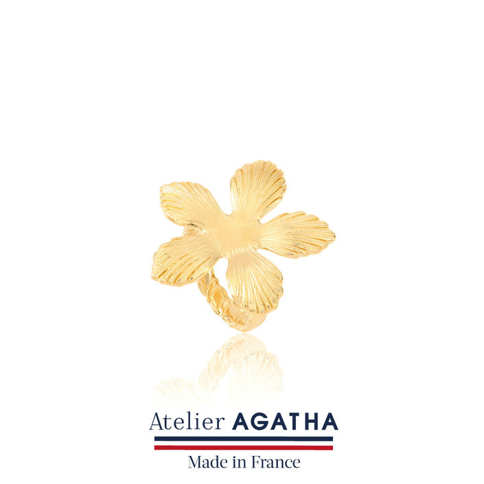 Large ring BLOOM - Golden - All jewellery  | Agatha