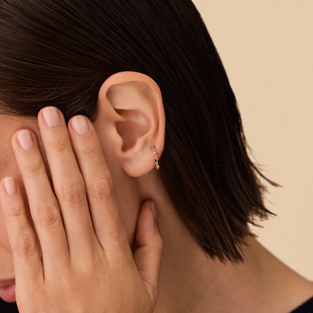 Piercing stud LISE - Blue / Gold - Jewellery  | Agatha