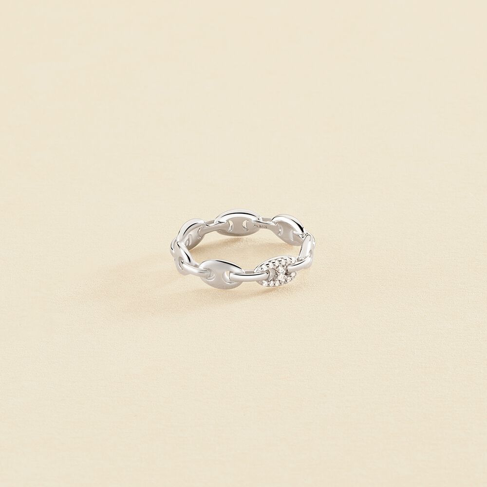 Thin ring ETREINTE - Crystal / Silver - All jewellery  | Agatha