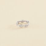 Thin ring ETREINTE - Crystal / Silver - All jewellery  | Agatha