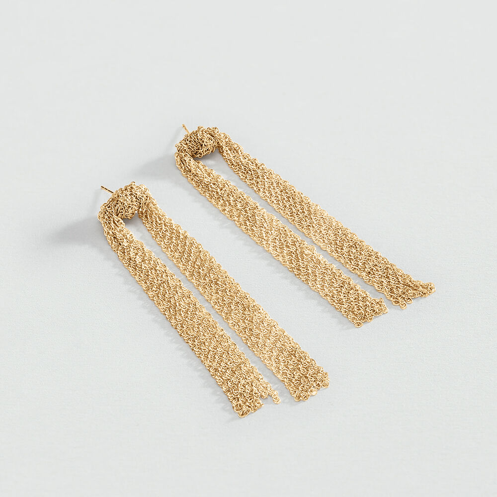 Long earrings SOLFERINO - Golden - Earrings  | Agatha