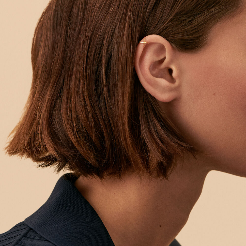 Ear cuff CRUZADO - Golden - Ear cuff  | Agatha