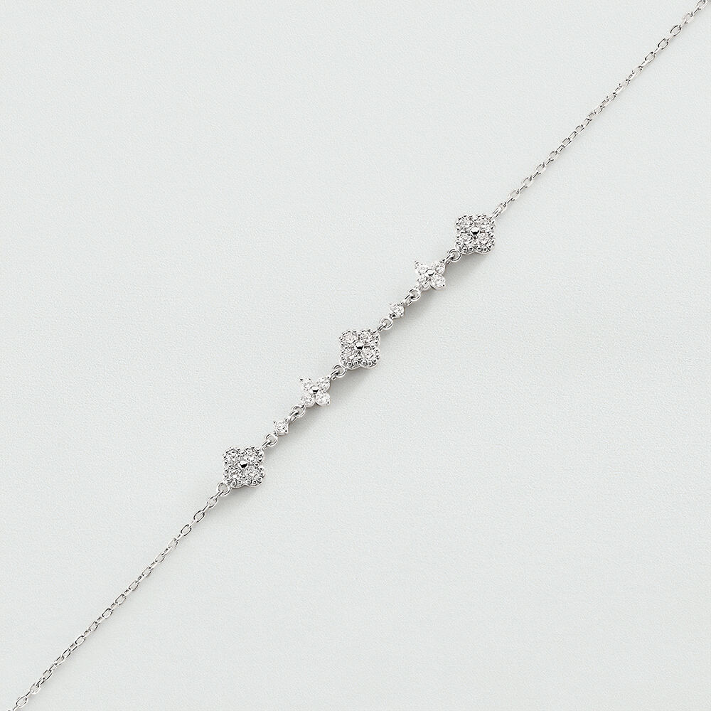 Link bracelet BELOVED - Crystal / Silver - Genuine silver  | Agatha