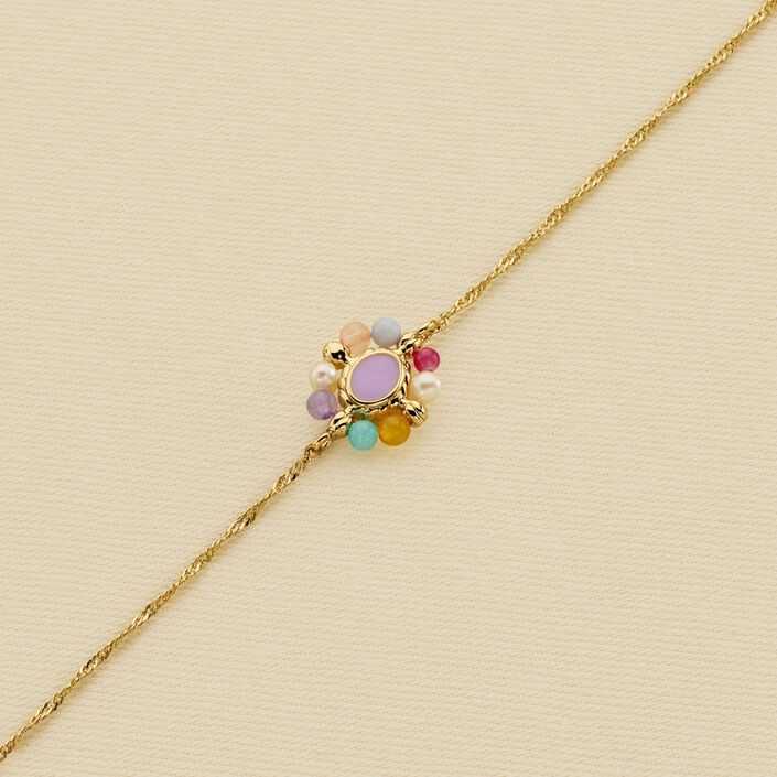 Link bracelet ARLEQUIN - Multicolor / Gold - All jewellery  | Agatha