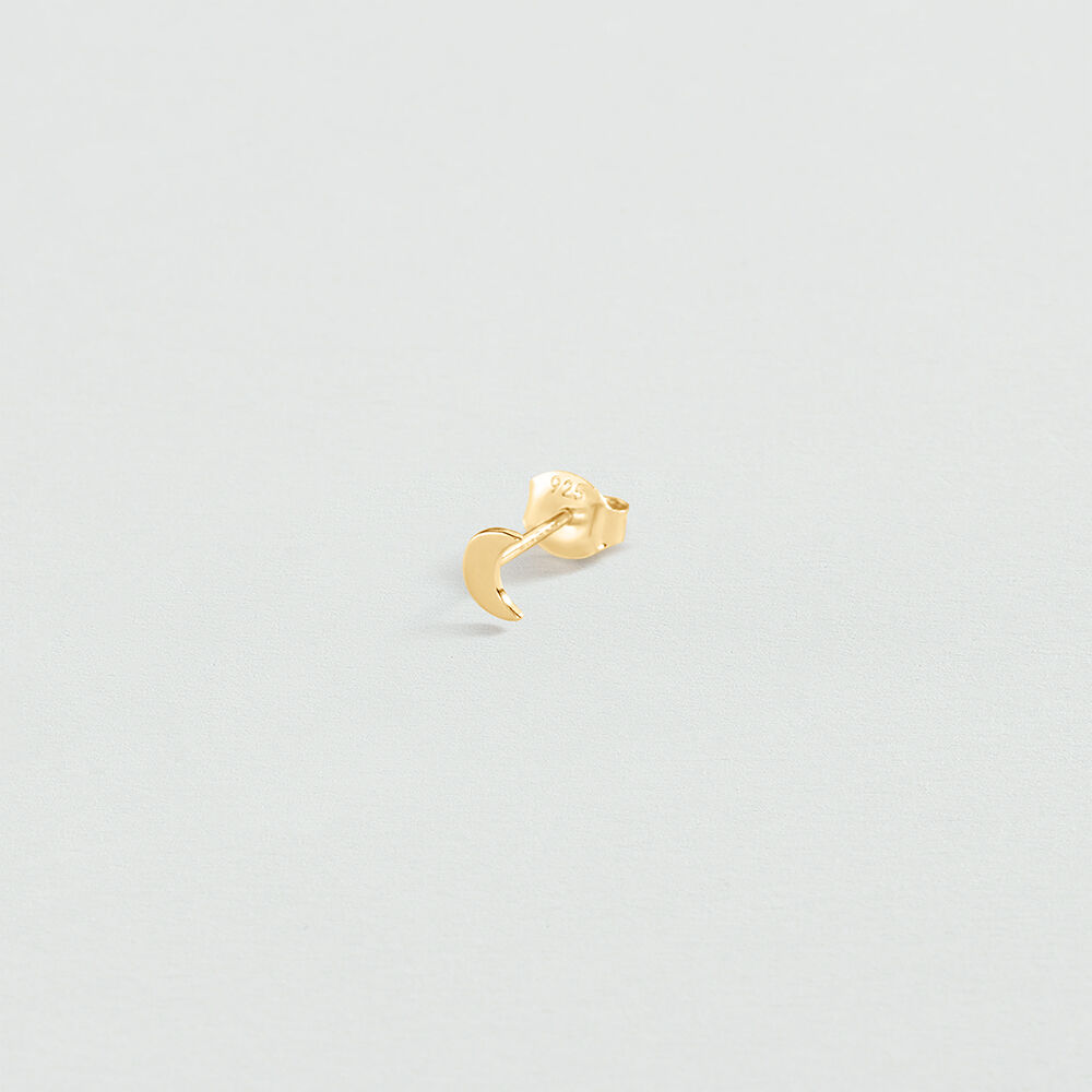 Single stud earring MOON MIX & MATCH - Golden - Earrings  | Agatha