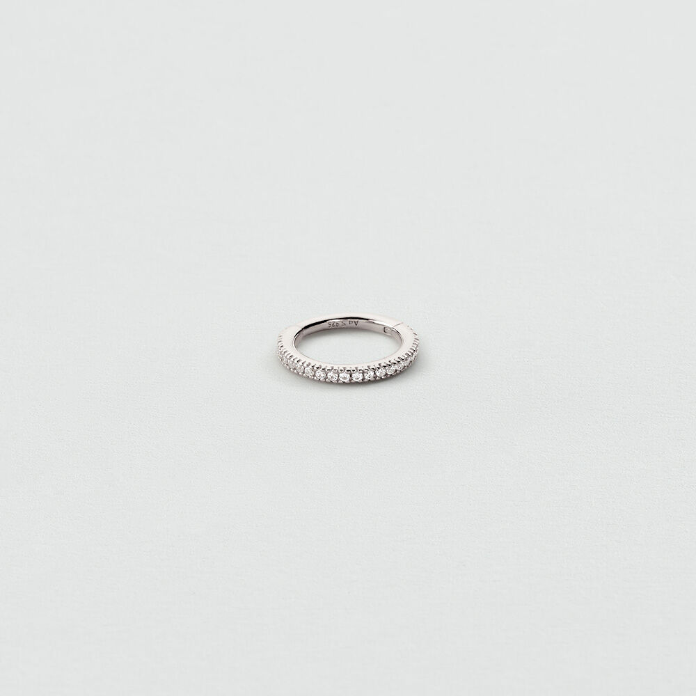Hoop piercing MIX & MATCH - Crystal / Silver - Genuine silver  | Agatha