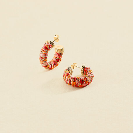 Hoops EAR2RAFIA - Pink / Gold - All jewellery  | Agatha