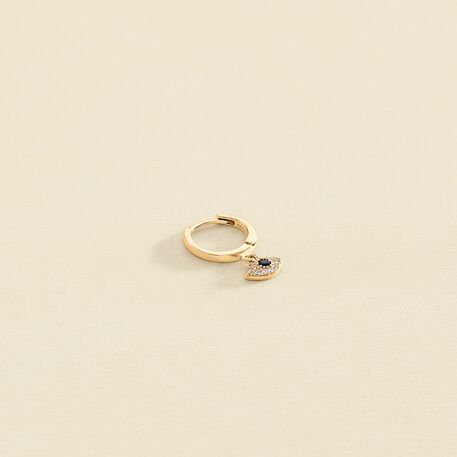 Hoop piercing NAZAR - Crystal / Golden - All jewellery  | Agatha