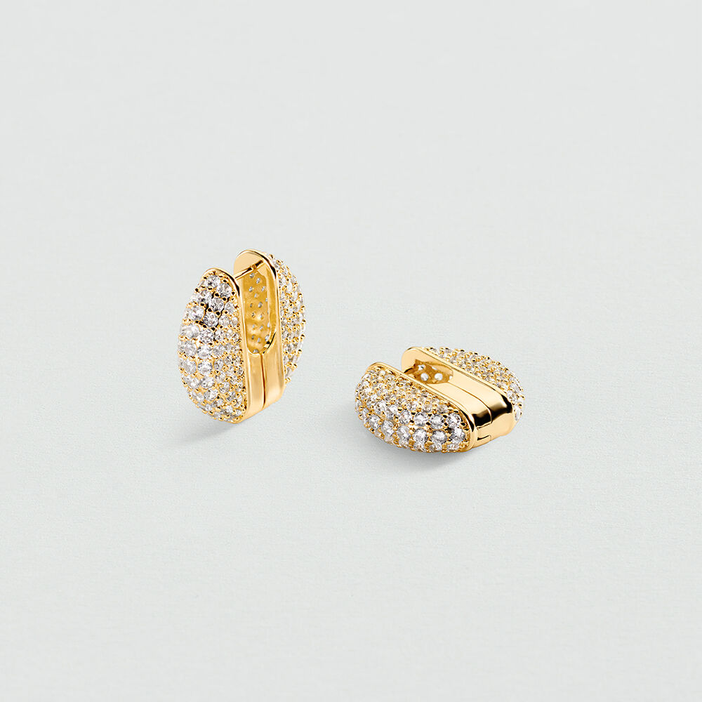 Long earrings PALAIS ROYAL - Crystal / Golden - Earrings  | Agatha