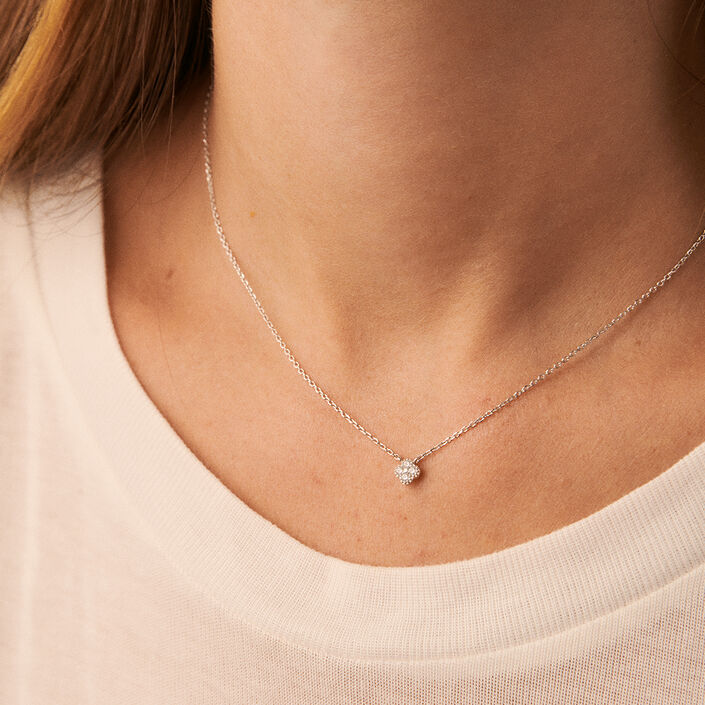Choker necklace BELOVED - Crystal / Silver - All jewellery  | Agatha