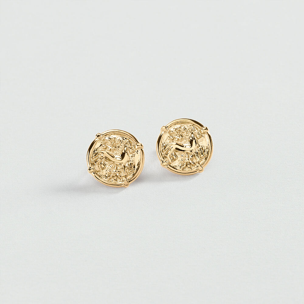 Stud earrings PONT DES ARTS - Golden - Atelier parisien  | Agatha