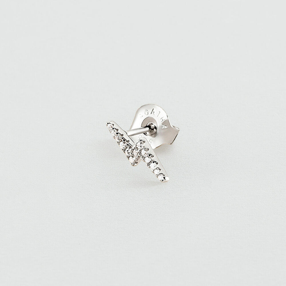 Stud earrings FLASH MIX & MATCH - Crystal / Silver - Genuine silver  | Agatha