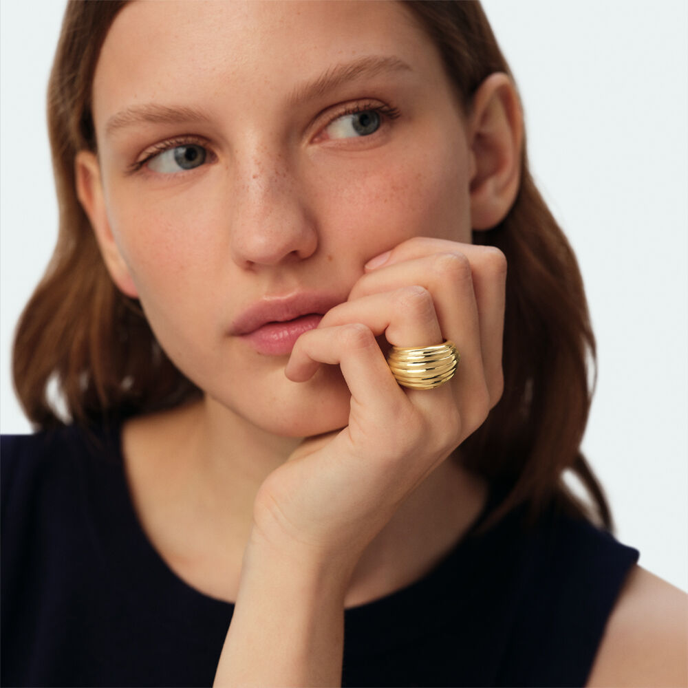 Large ring MADELEINE - Golden - Large ring  | Agatha
