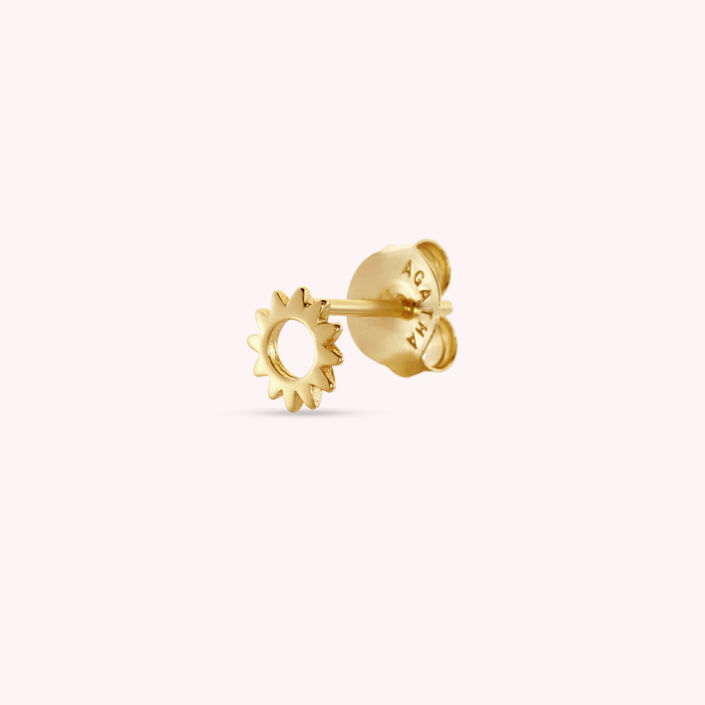 Piercing stud MINI SOL - Golden - All jewellery  | Agatha