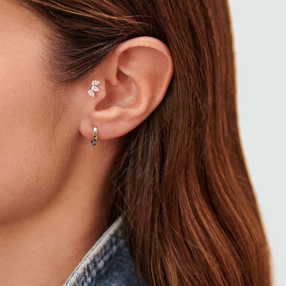 Piercing Helix & Tragus PIA - Crystal / Silver - Genuine silver  | Agatha