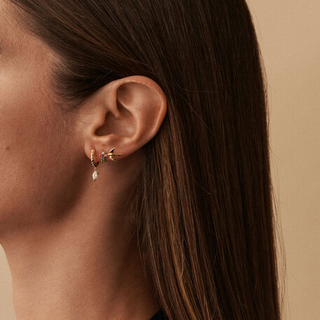 Piercing stud BIRDY - Golden - All jewellery  | Agatha
