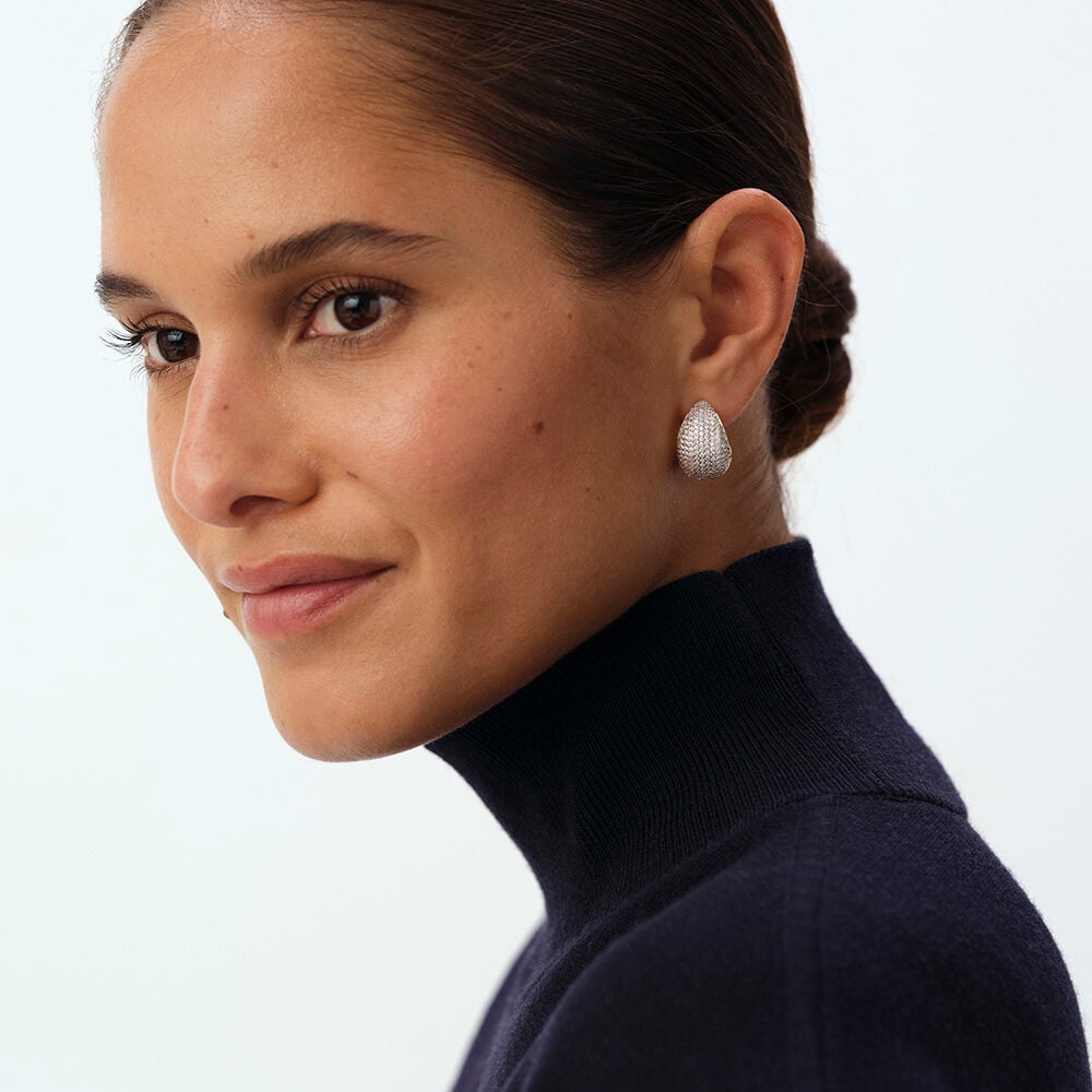 Hoops DANAE - Crystal / Golden - Earrings  | Agatha