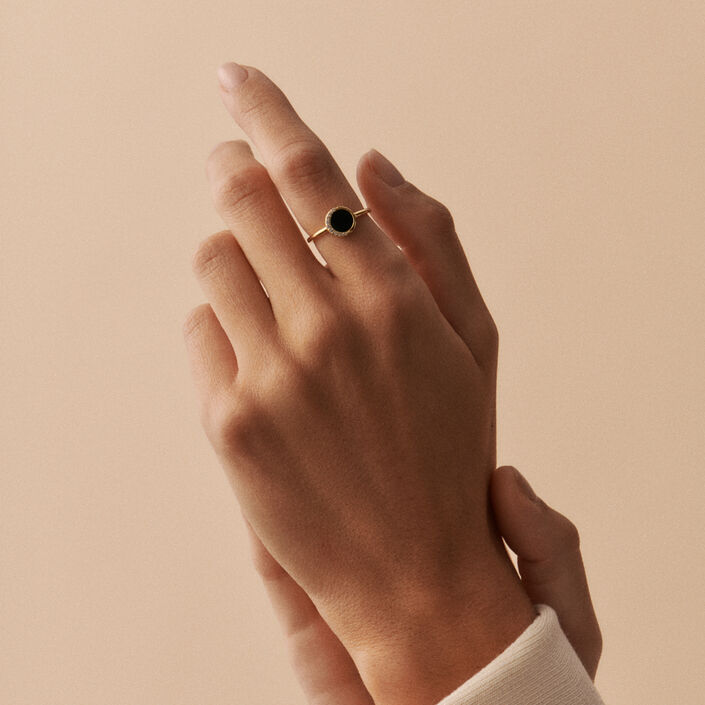 Thin ring MOONONYX - Onyx - All jewellery  | Agatha