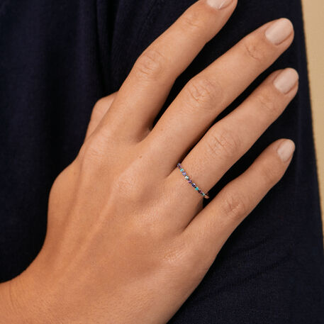 Thin ring BELOVED - Multicolor / Silver - All jewellery  | Agatha