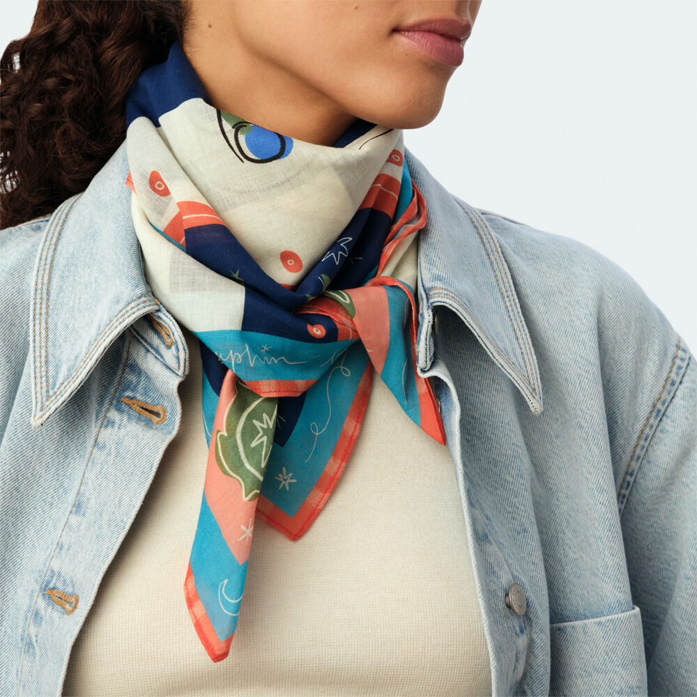 Scarf PANGEA - Blue / Pink - Accessories  | Agatha