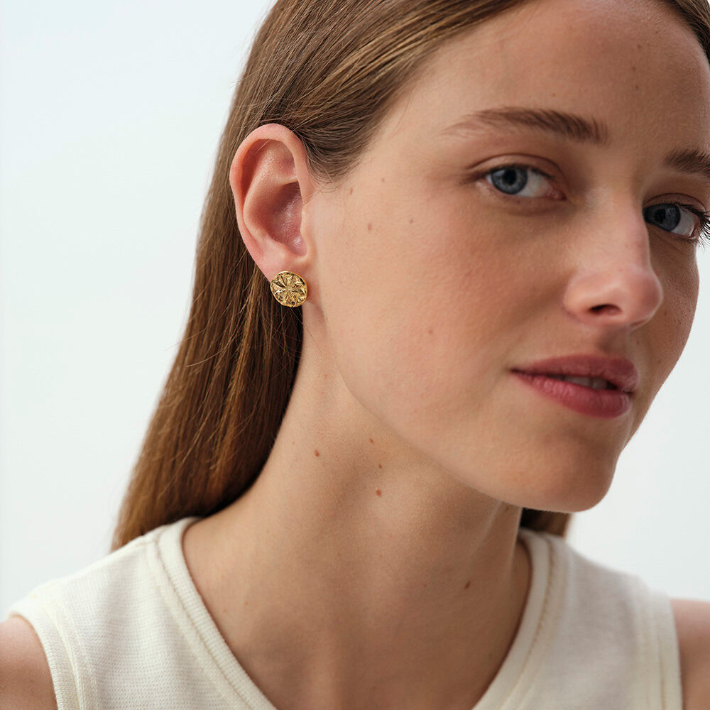 Stud earrings PONT DES ARTS - Golden - Atelier parisien  | Agatha