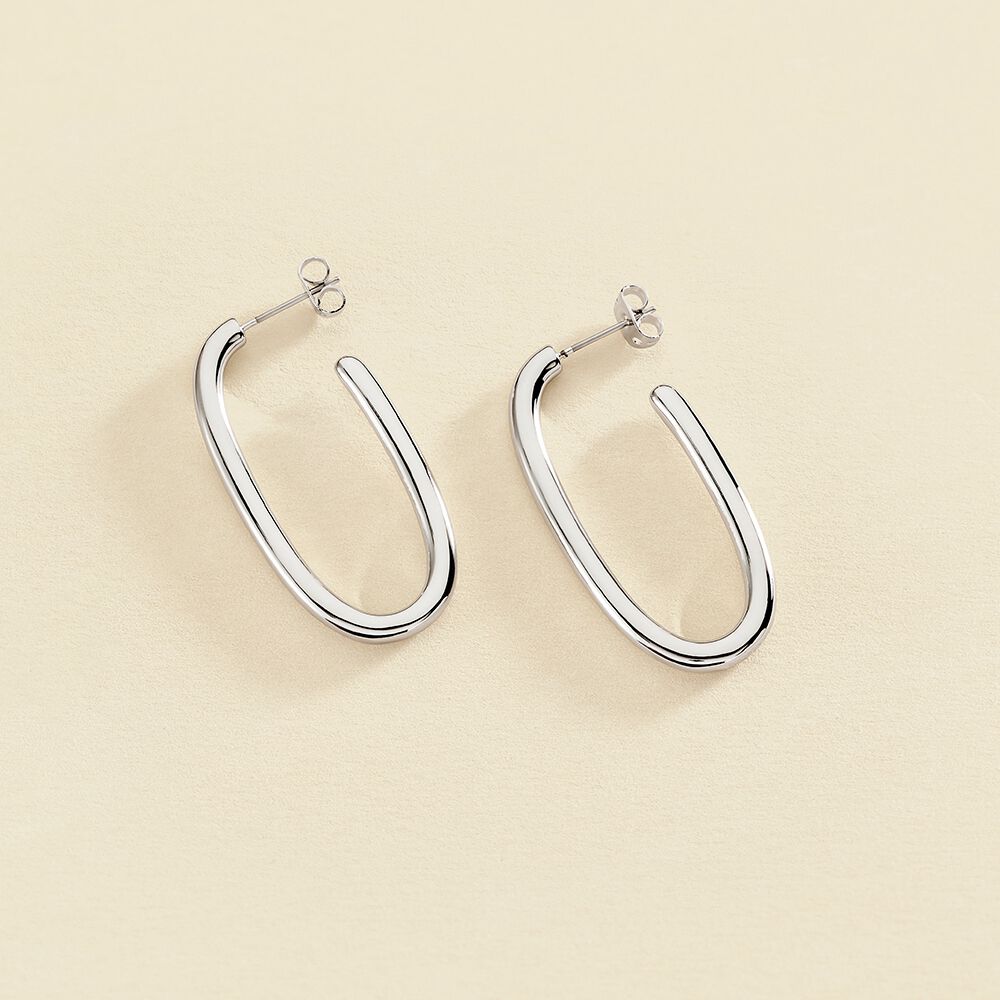 Hoops CHAIN - Silver - All earings  | Agatha