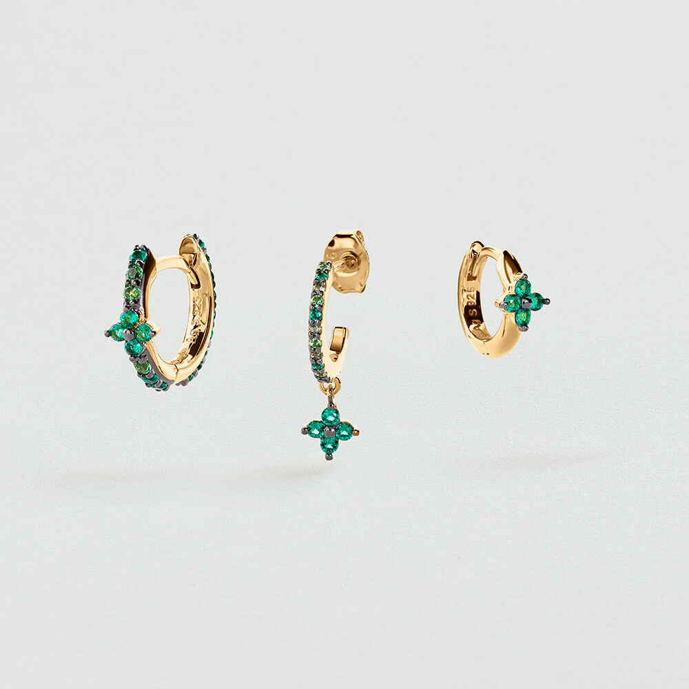 Earring set EAR20BELOVED - Green / Golden - Beloved  | Agatha