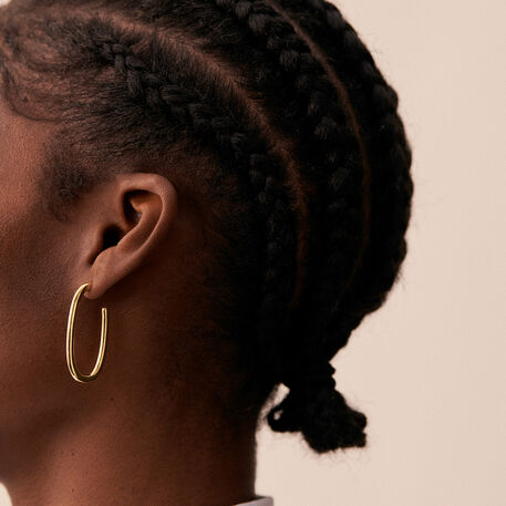 Hoops CHAIN - Golden - All earings  | Agatha