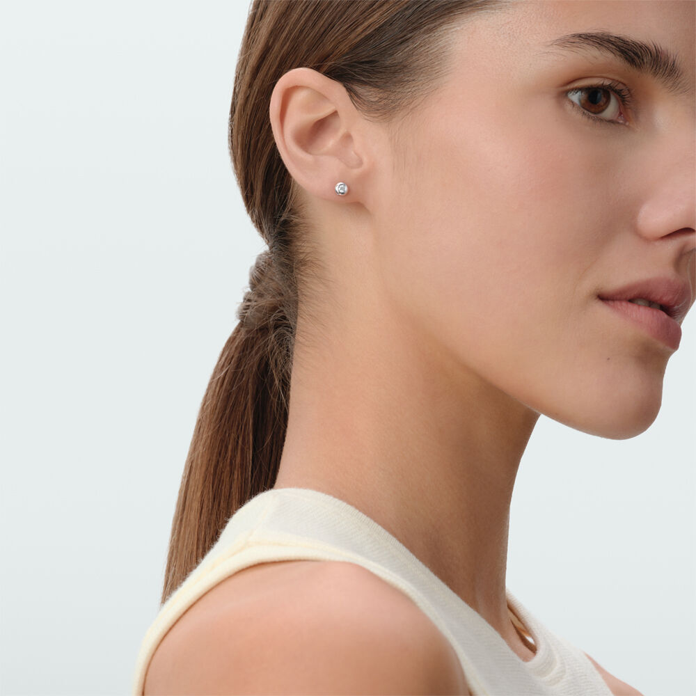 Stud earrings OD&Eacute;ON - Crystal / Silver - Earrings  | Agatha