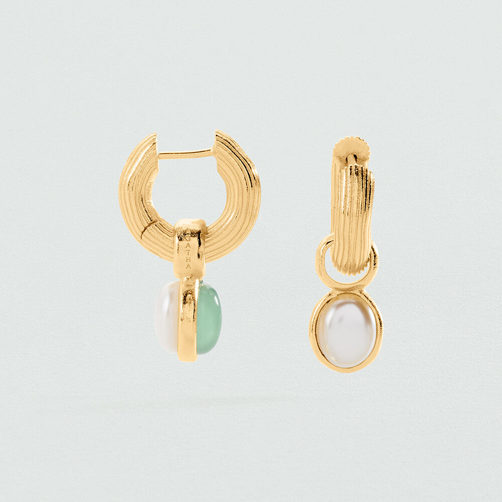 Hoops PANGEA BEADED TASSELS - Golden / Multicolor - Earrings  | Agatha