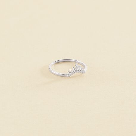 Thin ring LUCKY EYE - Crystal / Silver - All jewellery  | Agatha