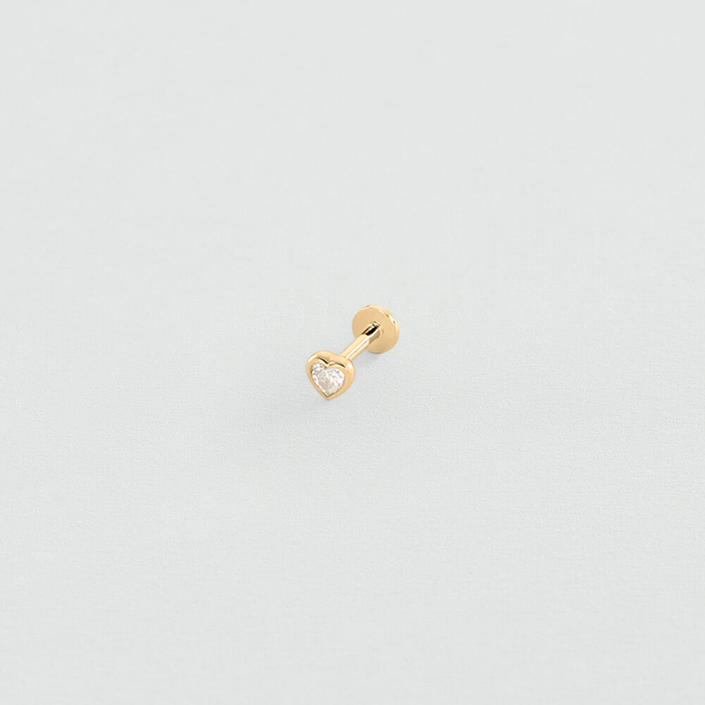 Piercing stud HEART MIX & MATCH -  - Genuine silver  | Agatha