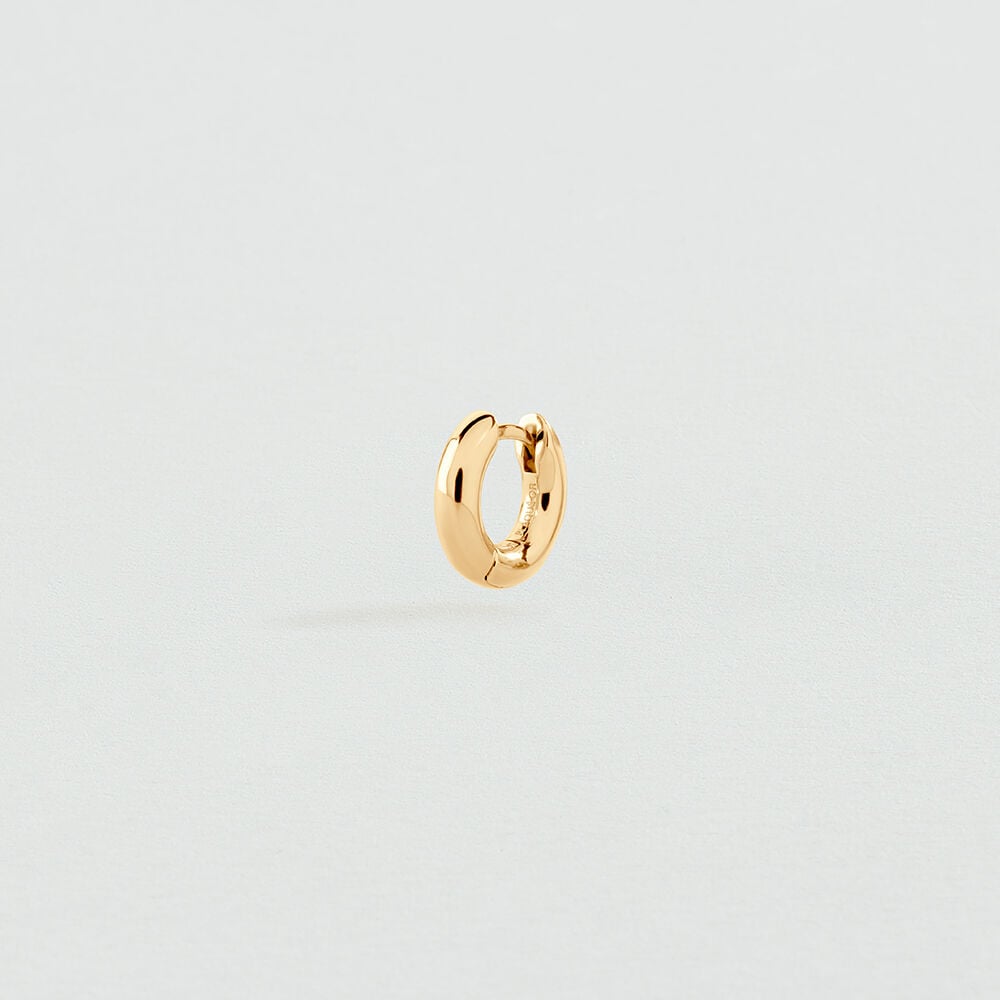 Single hoop earring MIX & MATCH - Golden - Genuine silver  | Agatha