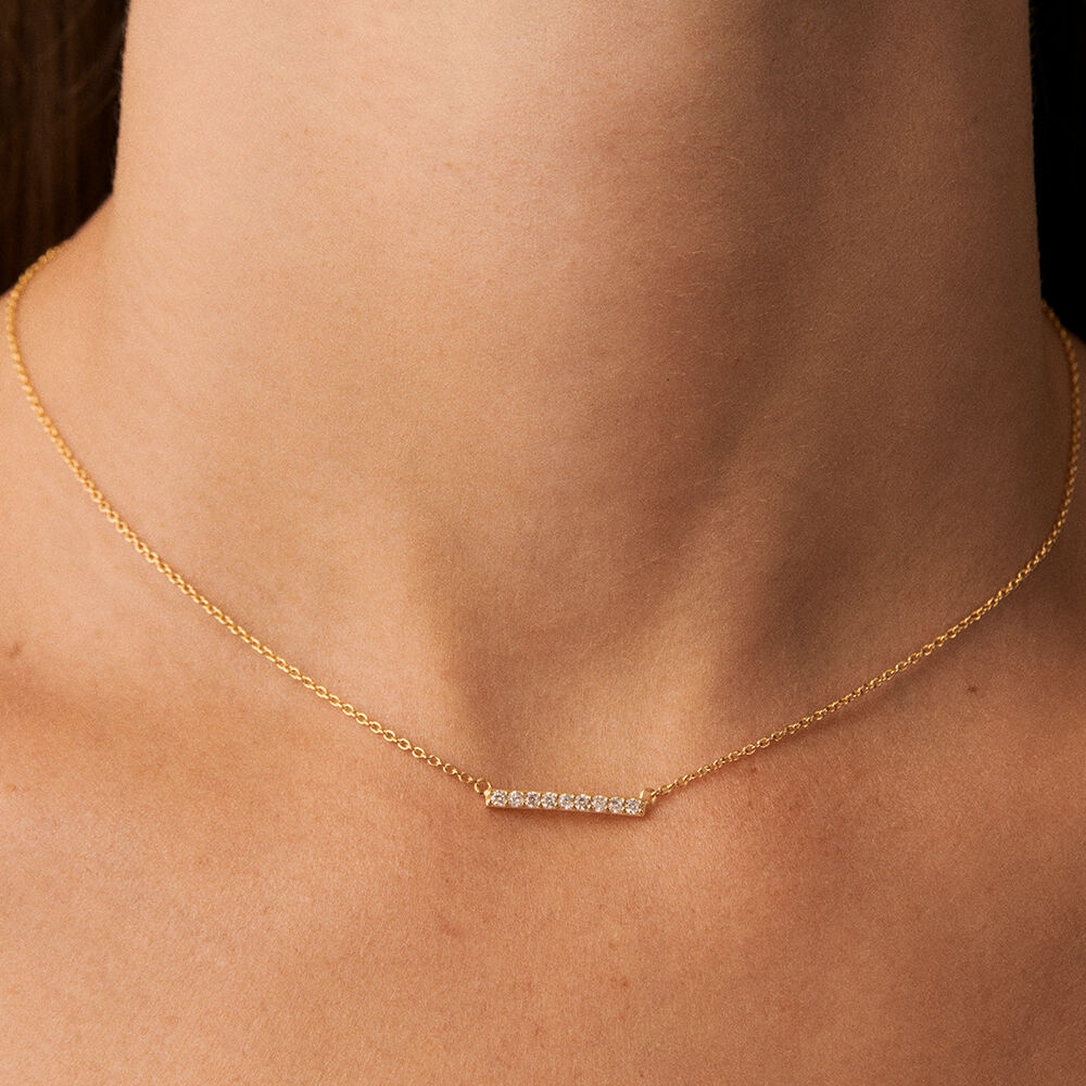 Choker necklace BARSHINE - Crystal / Golden - All jewellery  | Agatha