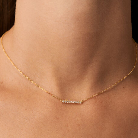 Choker necklace BARSHINE - Crystal / Golden - All jewellery  | Agatha