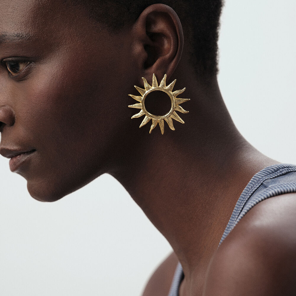 Long earrings ILIOS - Golden - Earrings  | Agatha