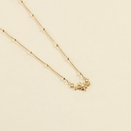 Choker necklace OURSE - Crystal / Golden - All jewellery  | Agatha