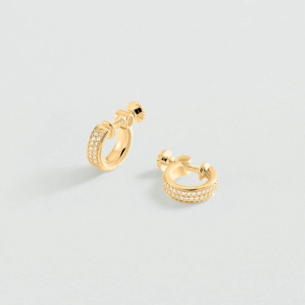 Clip earrings TURENNE - Crystal / Golden - Clip earrings  | Agatha