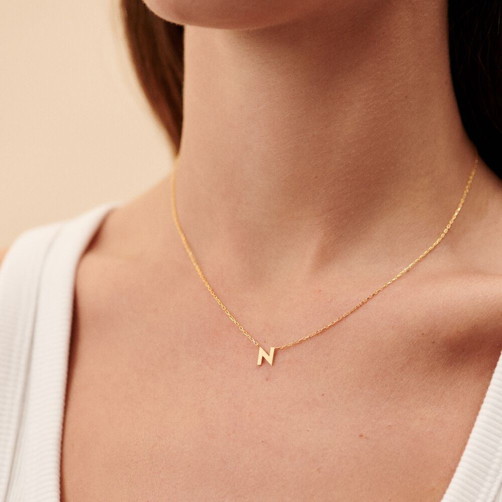 Choker necklace ABC - Golden - Choker necklace  | Agatha