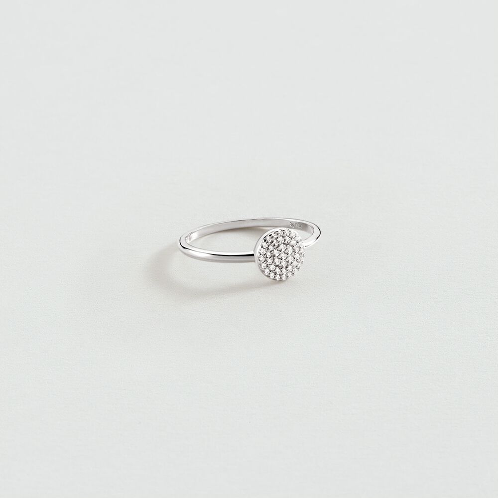 Thin ring CRISTAL - Crystal / Silver - Outlet  | Agatha