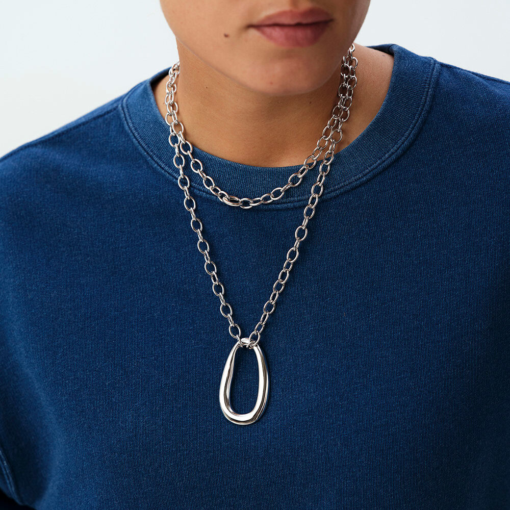 Long necklace ABBESSES - Silver - BACKSTAGE  | Agatha