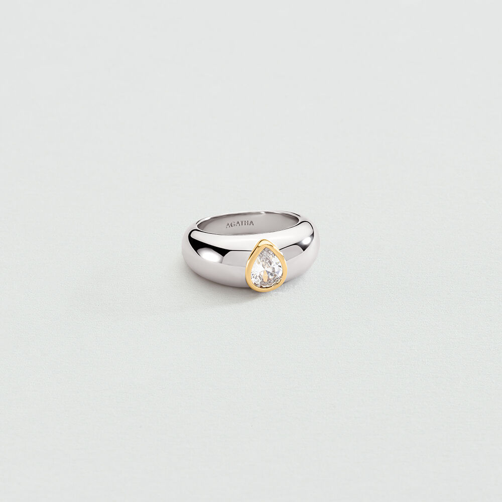 Thin ring DROP VICTOIRE - Crystal / Silver - Jewellery  | Agatha