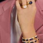 Link bracelet PETRA - Lapis / Gold - All jewellery  | Agatha