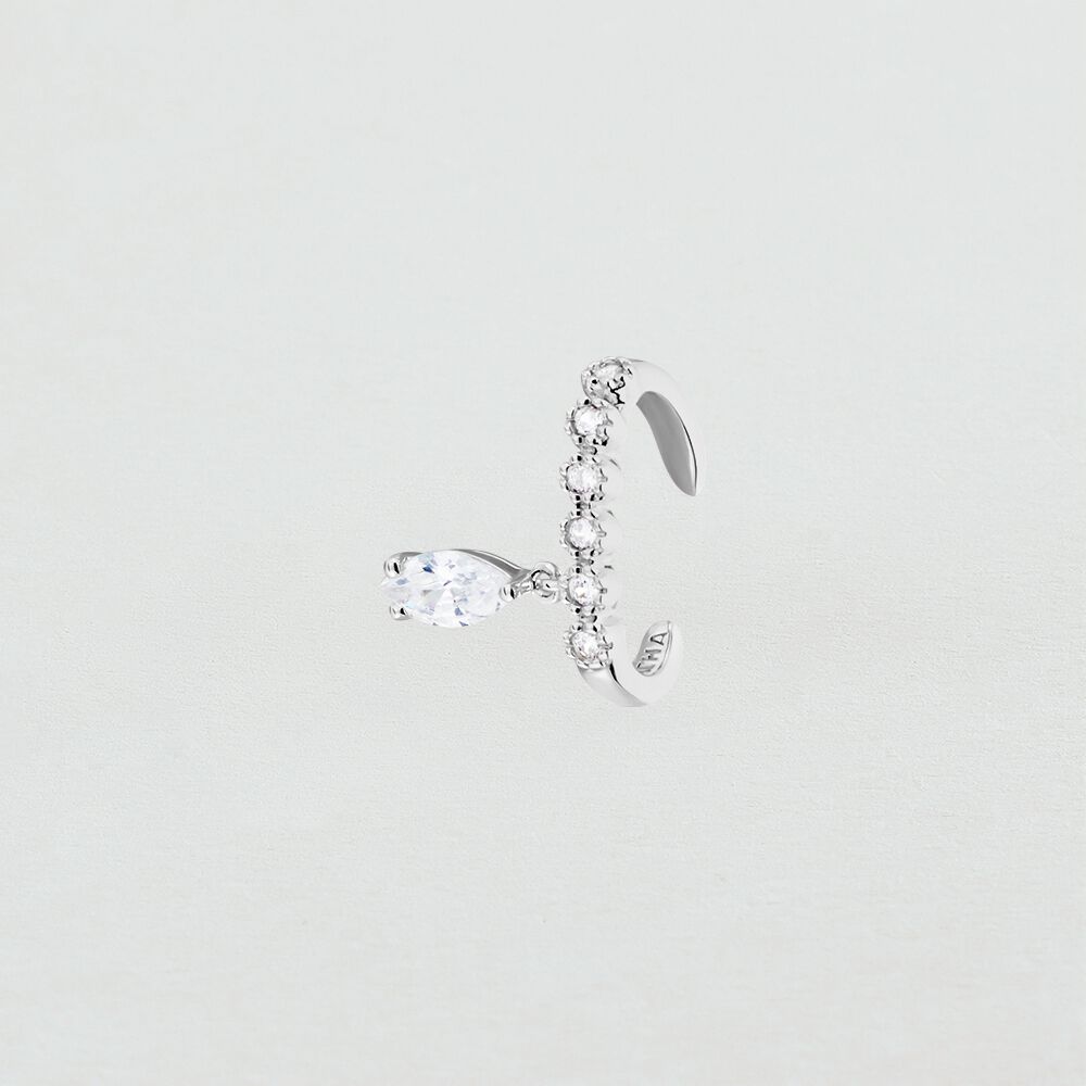Ear cuff NAVETA - Crystal / Silver - Ear cuff  | Agatha